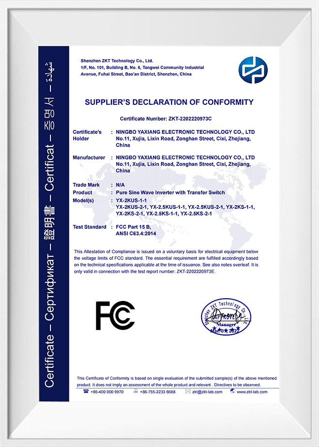 YX-2KUS-1-1-FCC_Certificazione test